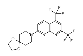 1,4-Dioxa-8-azaspiro[4.5]decane,8-[5,7-bis(trifluoromethyl)-1,8-naphthyridin-2-yl]-(9CI)结构式