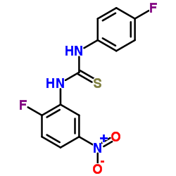1-(2-Fluoro-5-nitrophenyl)-3-(4-fluorophenyl)thiourea Structure