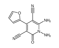 1,2-diamino-4-(furan-2-yl)-6-oxopyridine-3,5-dicarbonitrile结构式