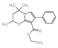 2H-Pyrrolo[2,1-b][1,3]oxazine-8-carboxylicacid, 3,4-dihydro-2,4,4-trimethyl-7-phenyl-, ethyl ester结构式
