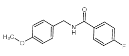 4-氟-N-(4-甲氧基苄基)苯甲酰胺结构式