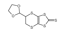 5,6-dihydro-5-(1',3'-dioxolan-2'-yl)-1,3-dithiolo[4,5-b]1,4-dithiin-2-thione结构式