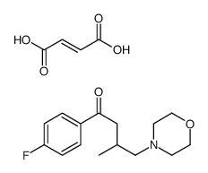 (E)-but-2-enedioic acid,1-(4-fluorophenyl)-3-methyl-4-morpholin-4-ylbutan-1-one结构式