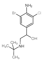 1-(4-amino-3-bromo-5-chlorophenyl)-2-(tert-butylamino)ethanol结构式