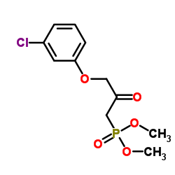 3-(3-氯苯氧基)-2-氧丙基膦酸二甲酯结构式