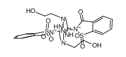 [Ni(monoethanolethylenediamine)2(saccharinato)2]结构式