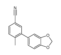 3-benzo[1,3]dioxol-5-yl-4-methylbenzonitrile结构式
