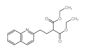 Propanedioic acid,2-[2-(2-quinolinyl)ethyl]-, 1,3-diethyl ester结构式