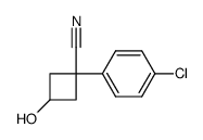 1-(4-chlorophenyl)-3-hydroxycyclobutane-1-carbonitrile Structure