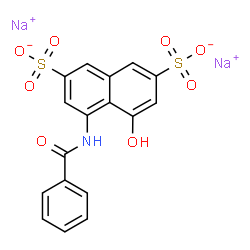disodium 4-(benzoylamino)-5-hydroxynaphthalene-2,7-disulphonate Structure