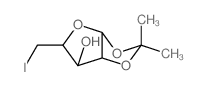 a-D-Xylofuranose,5-deoxy-5-iodo-1,2-O-(1-methylethylidene)- Structure