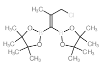 2-[3-chloro-2-methyl-1-(4,4,5,5-tetramethyl-1,3,2-dioxaborolan-2-yl)prop-1-enyl]-4,4,5,5-tetramethyl-1,3,2-dioxaborolane结构式
