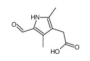 2-(5-甲醛-2,4-二甲基-1H-吡咯-3-基)乙酸结构式