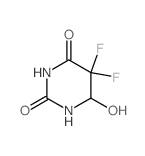 5,5-difluoro-6-hydroxy-1,3-diazinane-2,4-dione结构式