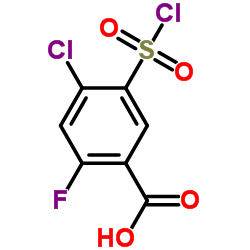 4-Chloro-5-(chlorosulfonyl)-2-fluorobenzoic acid structure