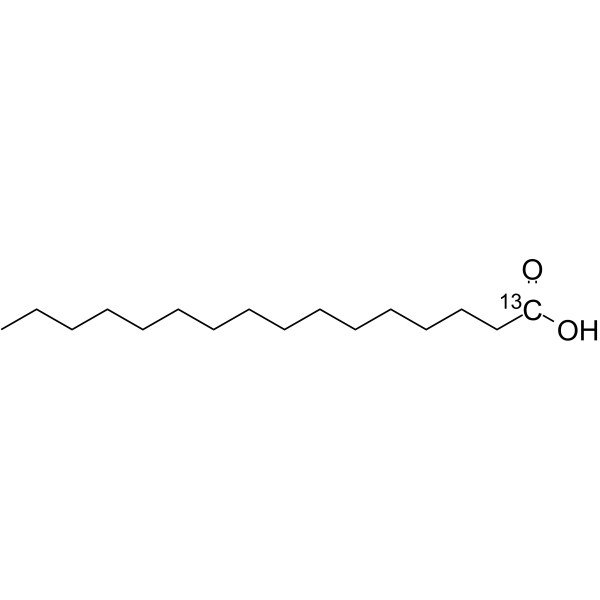 Palmitic acid-1-13C Structure