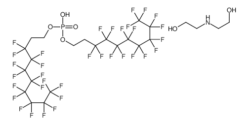 bis(3,3,4,4,5,5,6,6,7,7,8,8,9,9,10,10,10-heptadecafluorodecyl) hydrogen phosphate, compound with 2,2'-iminodiethanol (1:1) Structure