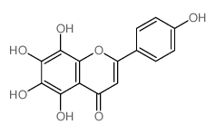 5,6,7,8-tetrahydroxy-2-(4-hydroxyphenyl)chromen-4-one结构式