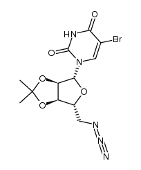 5'-azido-5-bromo-5'-deoxy-2',3'-O-isopropylidene-uridine结构式