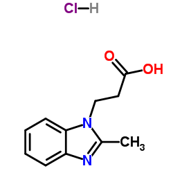 3-(2-Methyl-1H-benzimidazol-1-yl)propanoic acid hydrochloride (1:1) Structure