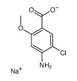 SODIUM 2-METHOXY-4-AMINO-5-CHLOROBENZOATE Structure