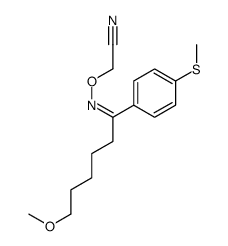 2-[[6-methoxy-1-(4-methylsulfanylphenyl)hexylidene]amino]oxyacetonitrile Structure