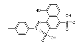 5-hydroxy-4-[(4-methylphenyl)diazenyl]naphthalene-1,3-disulfonic acid Structure