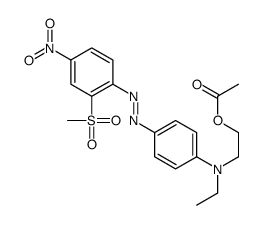 乙酸2-[乙基[4-[[2-(甲磺酰基)-4-硝基苯基]偶氮]苯基]氨基]-乙醇酯结构式