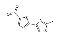 2-methyl-4-(5-nitrothiophen-2-yl)-1,3-thiazole结构式