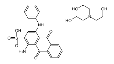 1-amino-4-anilino-9,10-dihydro-9,10-dioxoanthracene-2-sulphonic acid, compound with 2,2',2''-nitrilotris[ethanol] (1:1) Structure