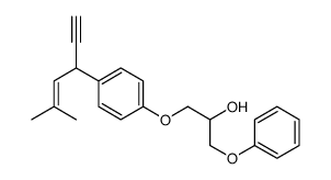 1-[4-(5-methylhex-4-en-1-yn-3-yl)phenoxy]-3-phenoxypropan-2-ol结构式