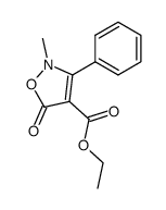 2-methyl-5-oxo-3-phenyl-2,5-dihydro-isoxazole-4-carboxylic acid ethyl ester Structure