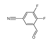3,4-difluoro-5-formylbenzonitrile Structure