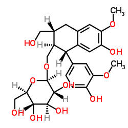 (+)-异落叶松脂素-9'-O-葡萄糖苷结构式