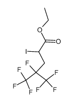Ethyl α-iodo-β-(heptafluoro-isopropyl)-propionate结构式