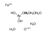 arsorous acid,iron(3+),oxygen(2-),pentahydrate Structure