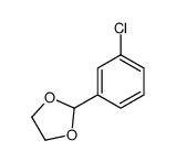 2-(3-chlorophenyl)-1,3-dioxolane结构式