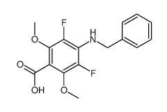 4-(苄基氨基)-3,5-二氟-2,6-二甲氧基苯甲酸结构式