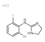 1H-Imidazol-2-amine, N-(2-bromo-6-fluorophenyl)-4,5-dihydro-, monohydrochloride structure