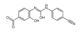 1-(4-cyanophenyl)-3-(2-hydroxy-4-nitrophenyl)urea结构式