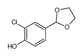 2-chloro-4-(1,3-dioxolan-2-yl)phenol结构式