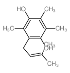 2,3,5-trimethyl-6-(3-methylbut-2-enyl)benzene-1,4-diol结构式