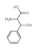 2-amino-3-hydroxy-3-phenyl-propanoic acid Structure
