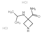 3-(异丙基氨基)氮杂环丁烷-3-甲酰胺二盐酸盐结构式