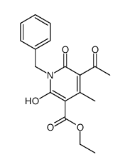 5-Acetyl-1-benzyl-2-hydroxy-4-methyl-6-oxo-1,6-dihydro-pyridine-3-carboxylic acid ethyl ester Structure
