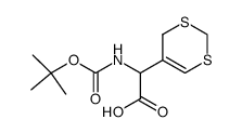 D,L-α-tert.-butoxycarbonylamino-(1,3-dithiin-5-yl)-acetic acid结构式