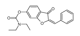 (2-benzylidene-3-oxo-1-benzofuran-6-yl) N,N-diethylcarbamate结构式