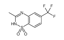 3-METHYL-6-(TRIFLUOROMETHYL)-2H-BENZO[E][1,2,4]THIADIAZINE 1,1-DIOXIDE结构式
