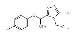 4-乙基-5-[1-(4-氟苯氧基)乙基]-4H-1,2,4-噻唑-3-硫醇结构式
