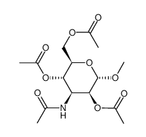methyl 3-acetamido-2,4,6-tri-O-acetyl-3-deoxy-α-D-mannopyranoside结构式